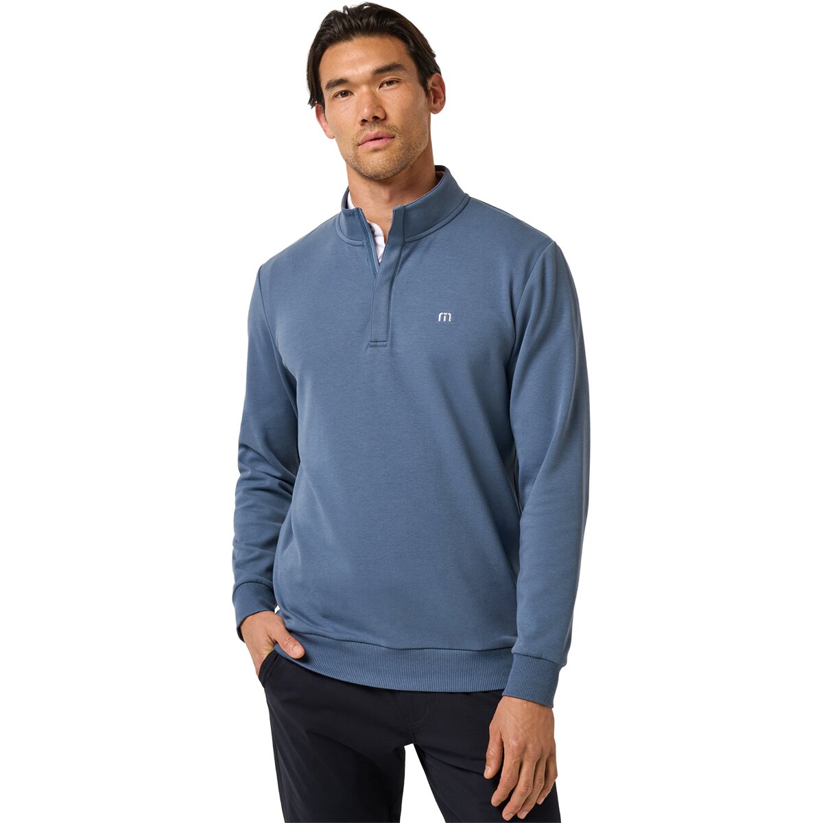 Image of TravisMathew Cloud Quarter Zip 2.0 - Men's Bering Sea, S