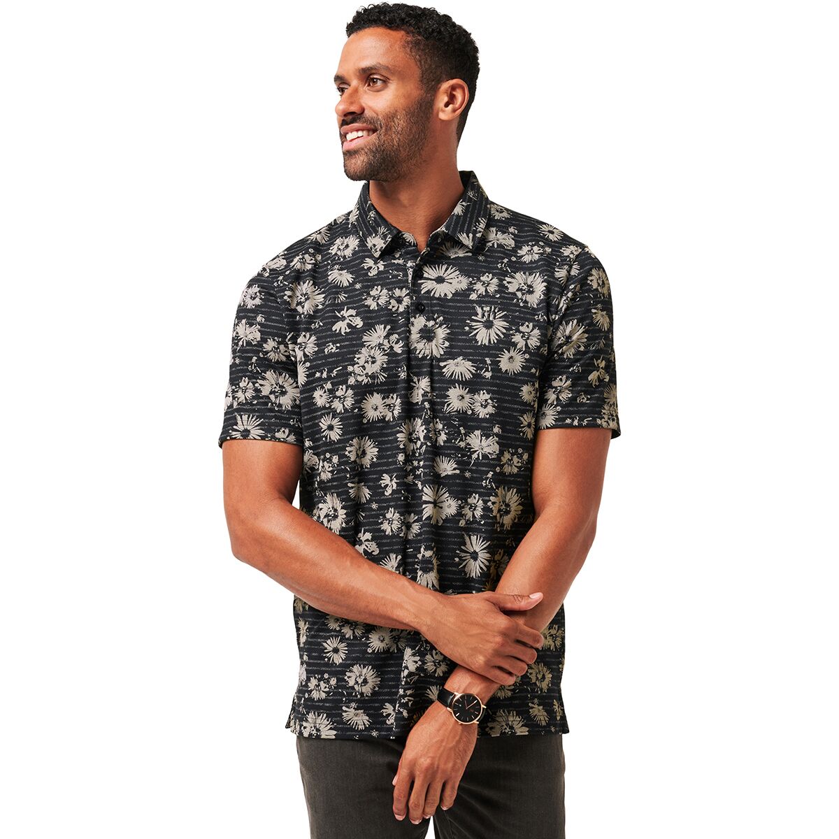 Image of TravisMathew Shaded Grove Polo - Men's Black, M