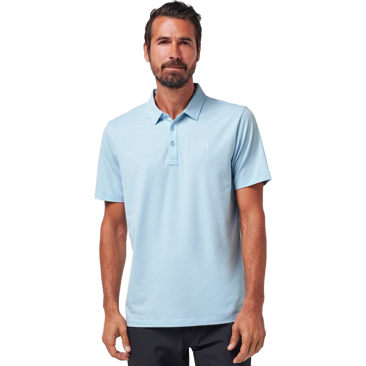 Image of TravisMathew The Heater Polo - Men's Heather Dream Blue, L