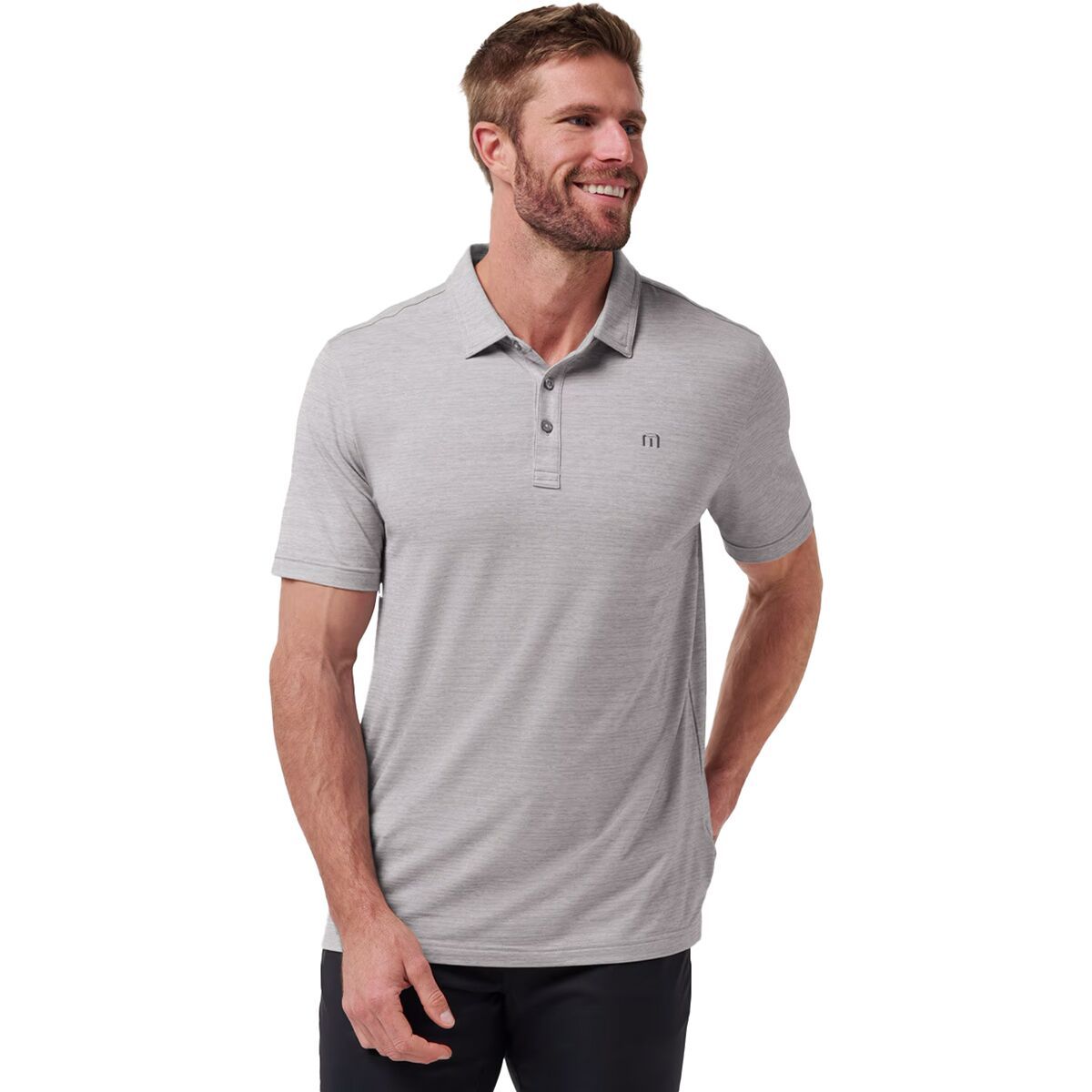 Image of TravisMathew The Heater Polo - Men's Heather Microchip, S