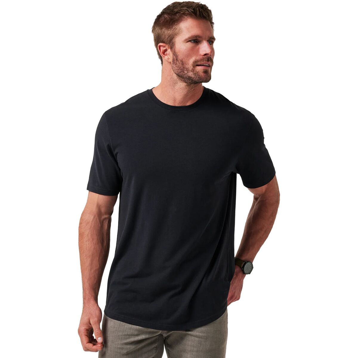 Image of TravisMathew Cloud Crew T-Shirt - Men's Black, S