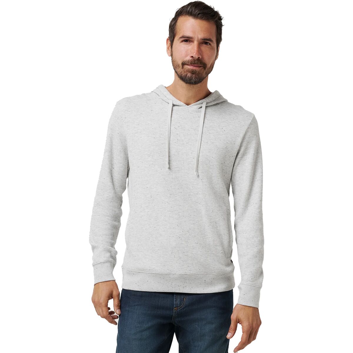 Image of TravisMathew Cloud Waffle Hoodie - Men's Light Grey, L