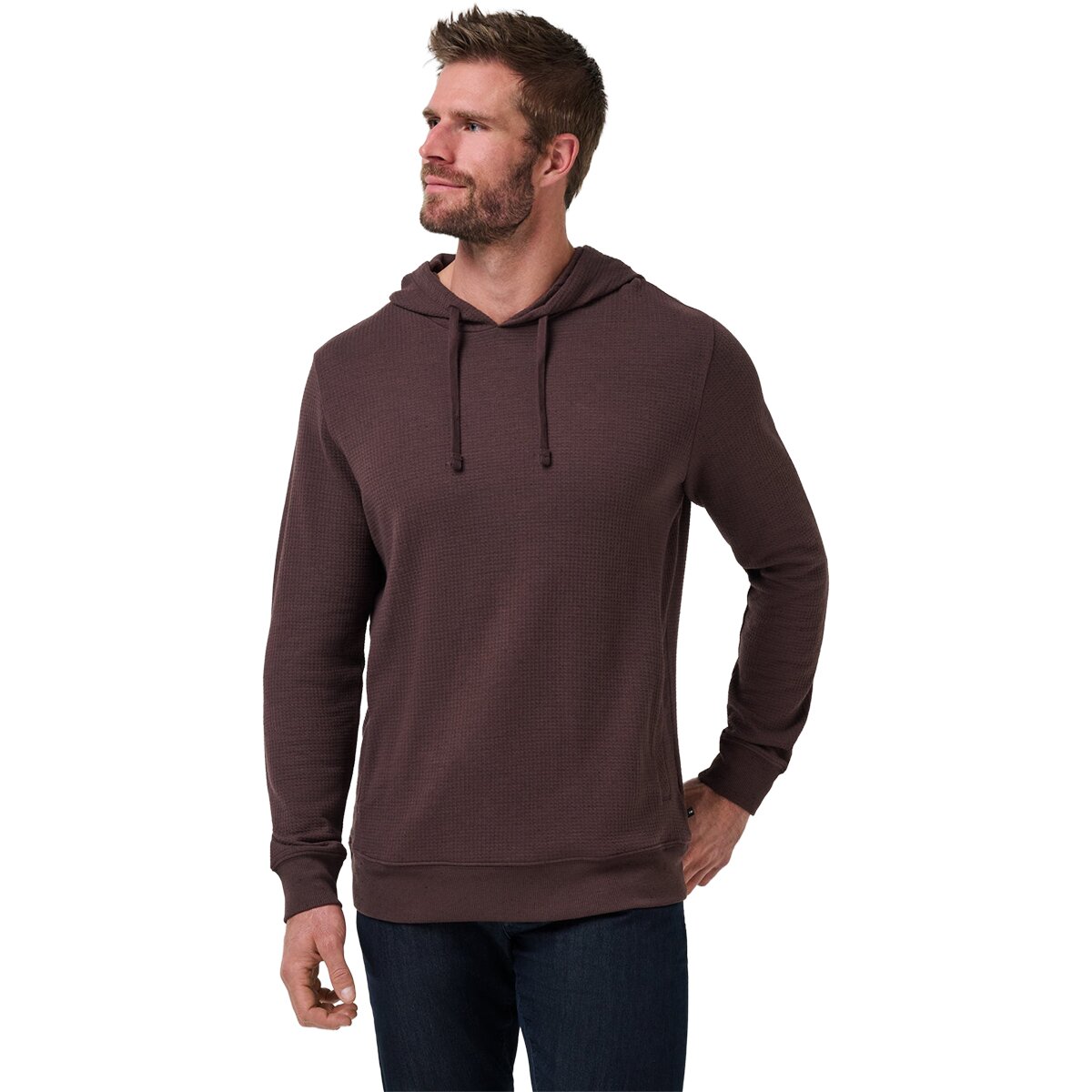 Image of TravisMathew Cloud Waffle Hoodie - Men's Raisin, M