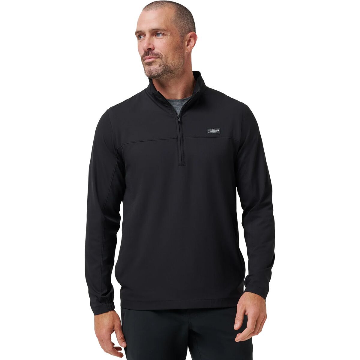 Image of TravisMathew Wanderlust 1/4-Zip Top - Men's Black, XL
