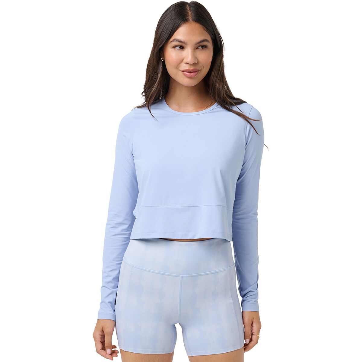 Image of TravisMathew Moveknit Solstice Long-Sleeve Top - Women's Brunnera Blue, XL