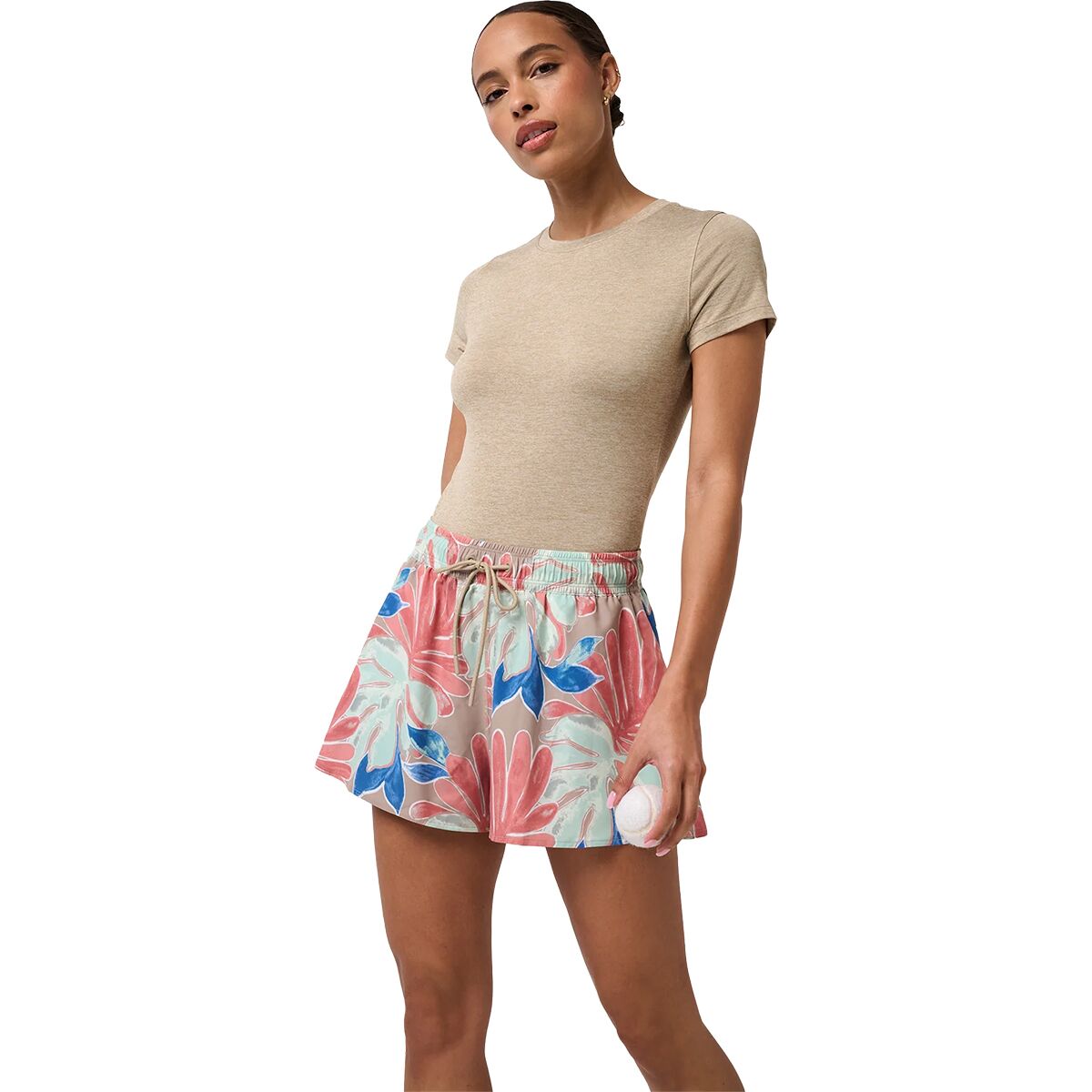 TravisMathew TravisMathew Breezeblend Printed Short - Women's Soft Taupe Multi, L