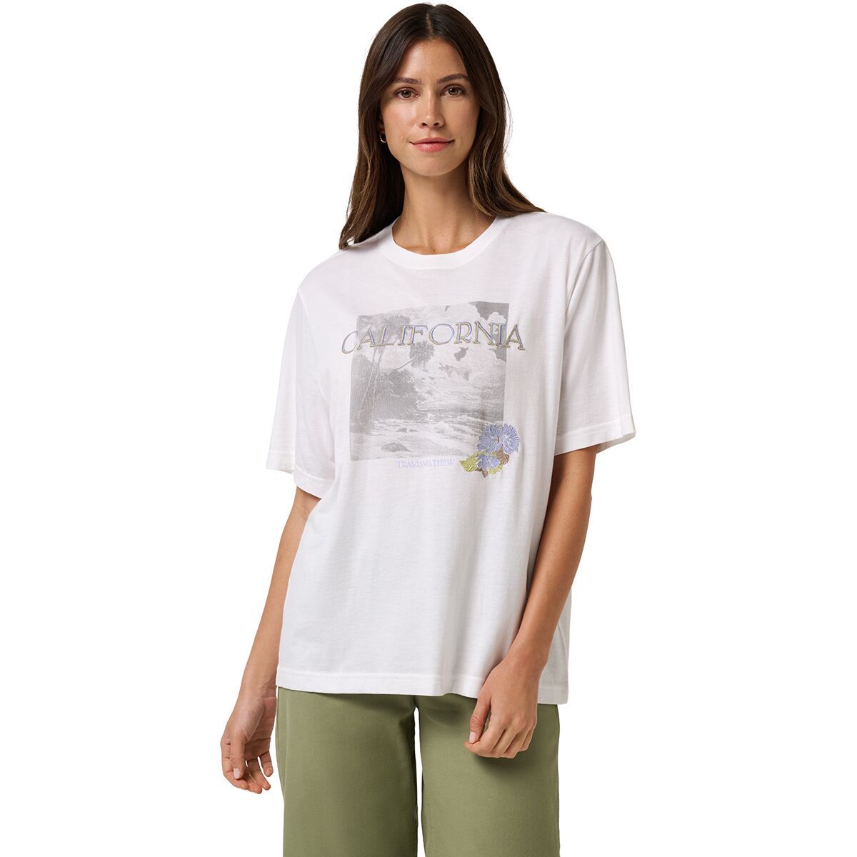 Image of TravisMathew California Boyfriend Shirt - Women's Bright White, L