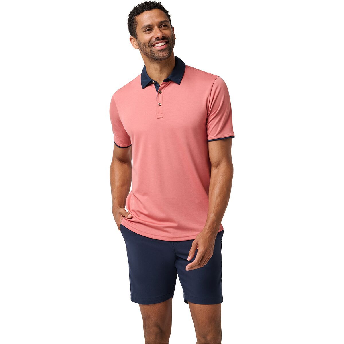 Image of TravisMathew All Day Social Club Polo Shirt - Men's Brick Dust, M
