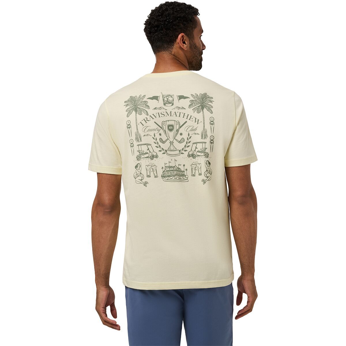 Image of TravisMathew Country Club T-Shirt - Men's Pear Sorbet, XXL
