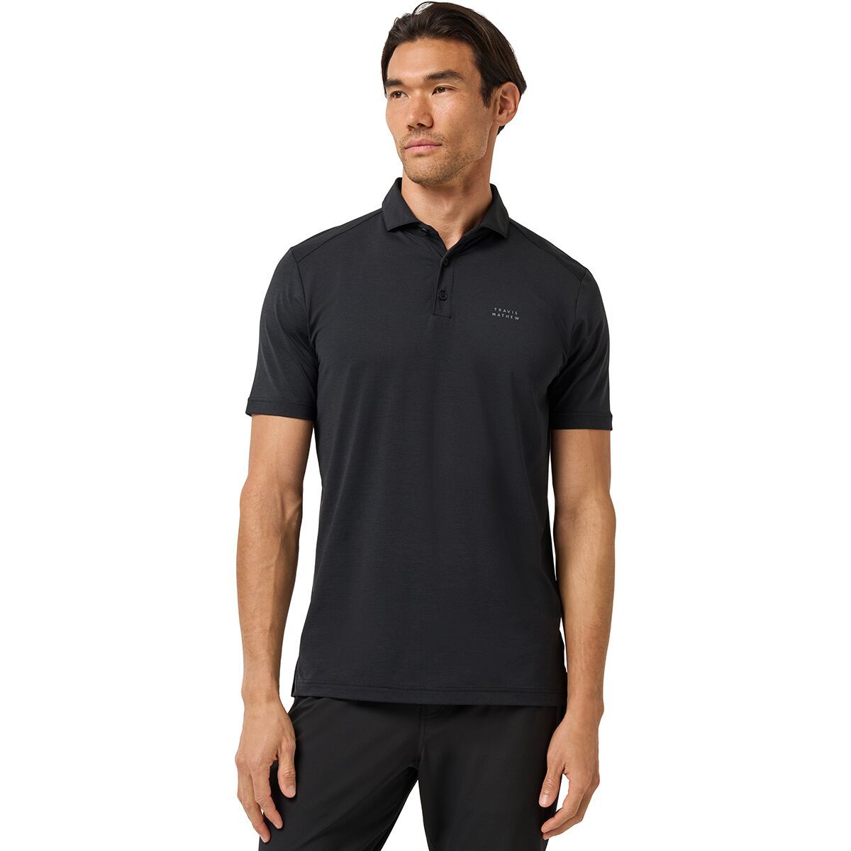 Image of TravisMathew Heater Active Polo Shirt - Men's Black, M