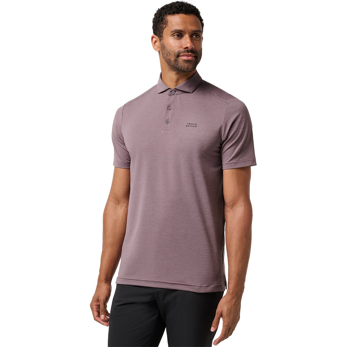 Image of TravisMathew Heater Active Polo Shirt - Men's Moonscape, M