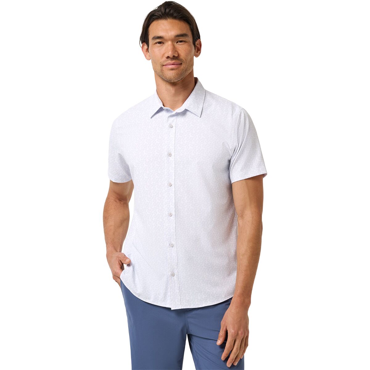 Image of TravisMathew Techwoven Sunlight Shirt - Men's White, L
