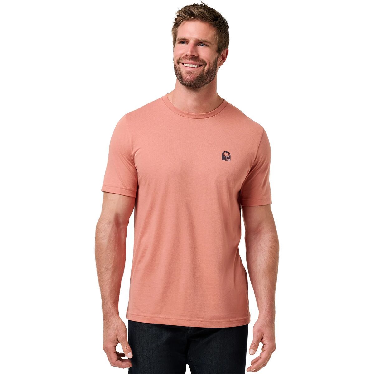 Image of TravisMathew Top Places Solid T-Shirt - Men's Brick Dust, S