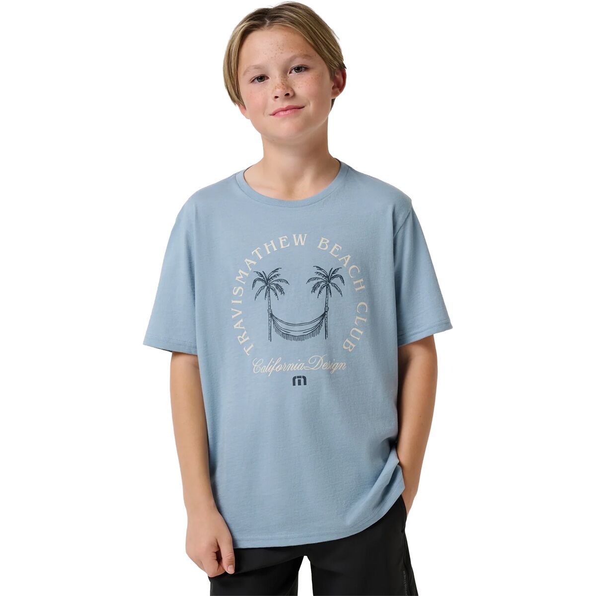 Image of TravisMathew Beach Club T-Shirt - Boys' Ash Blue, M