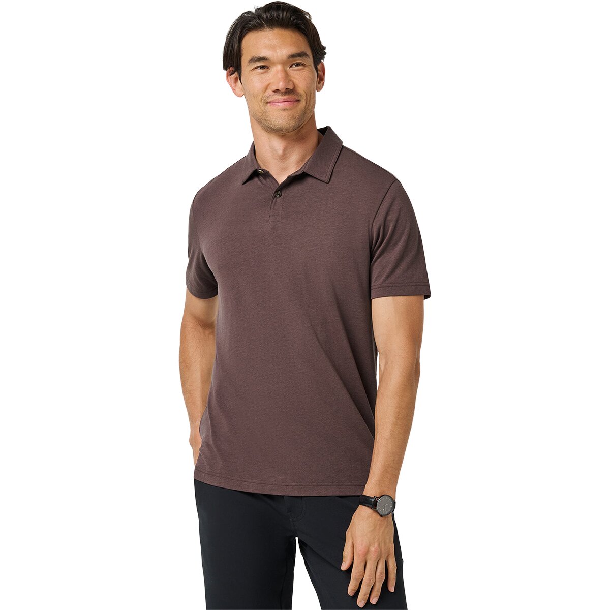 Image of TravisMathew Cloud Classic Polo Shirt - Men's Raisin, M