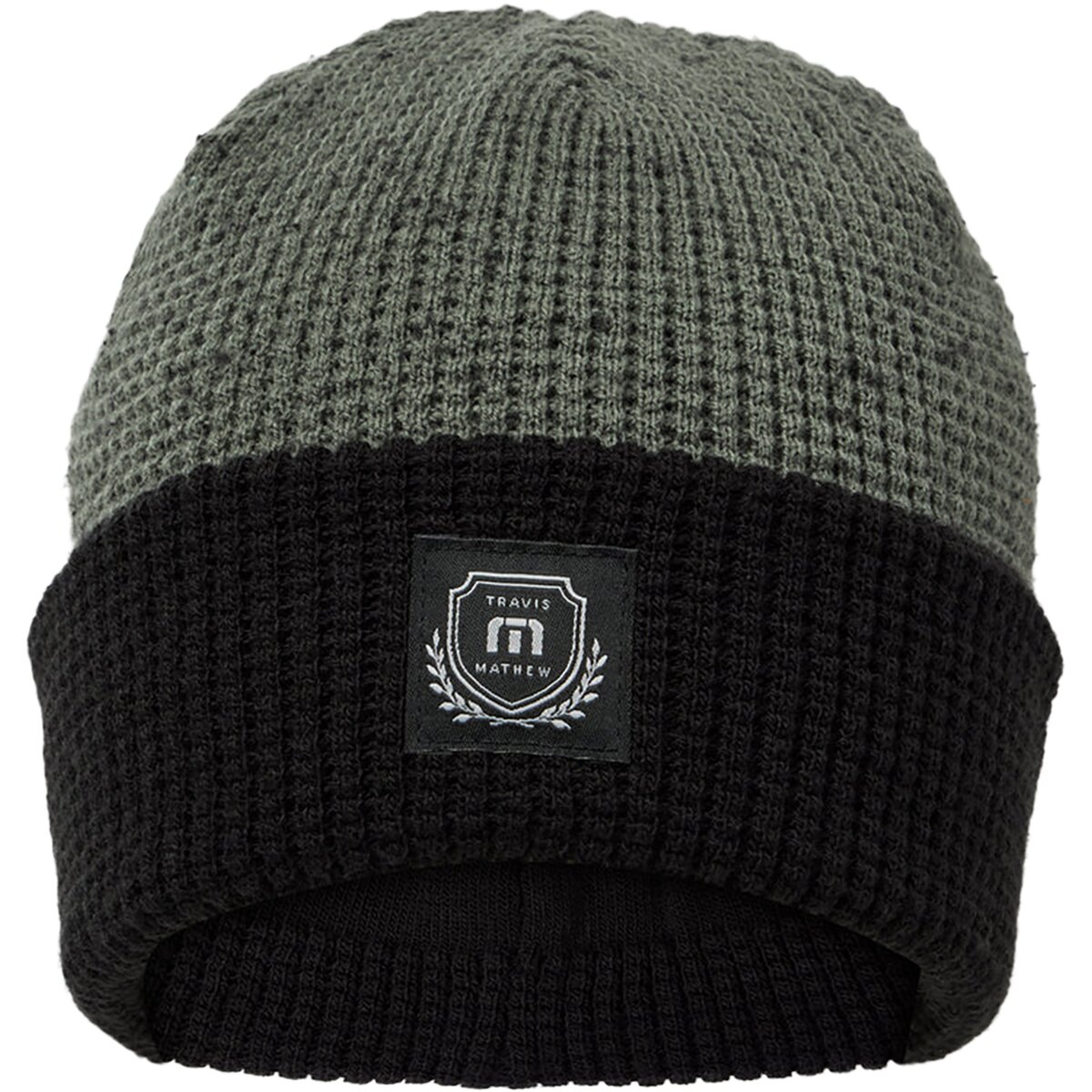 Image of TravisMathew Cloud Waffle Beanie Dark Olive, One Size