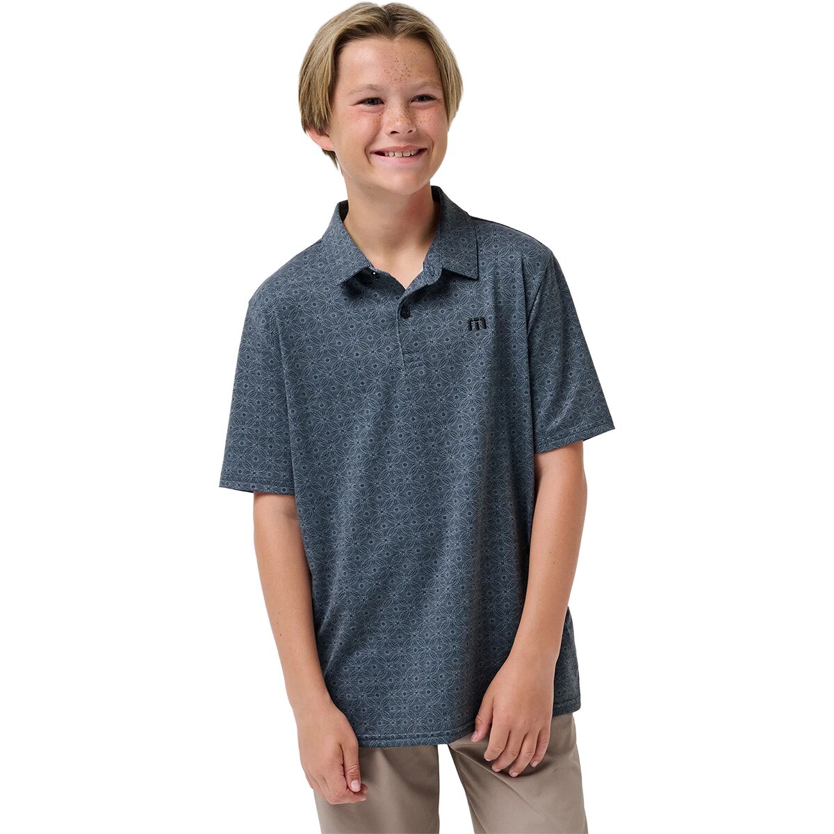 Image of TravisMathew Featherweight Trophy Shirt - Kids' Total Eclipse, S