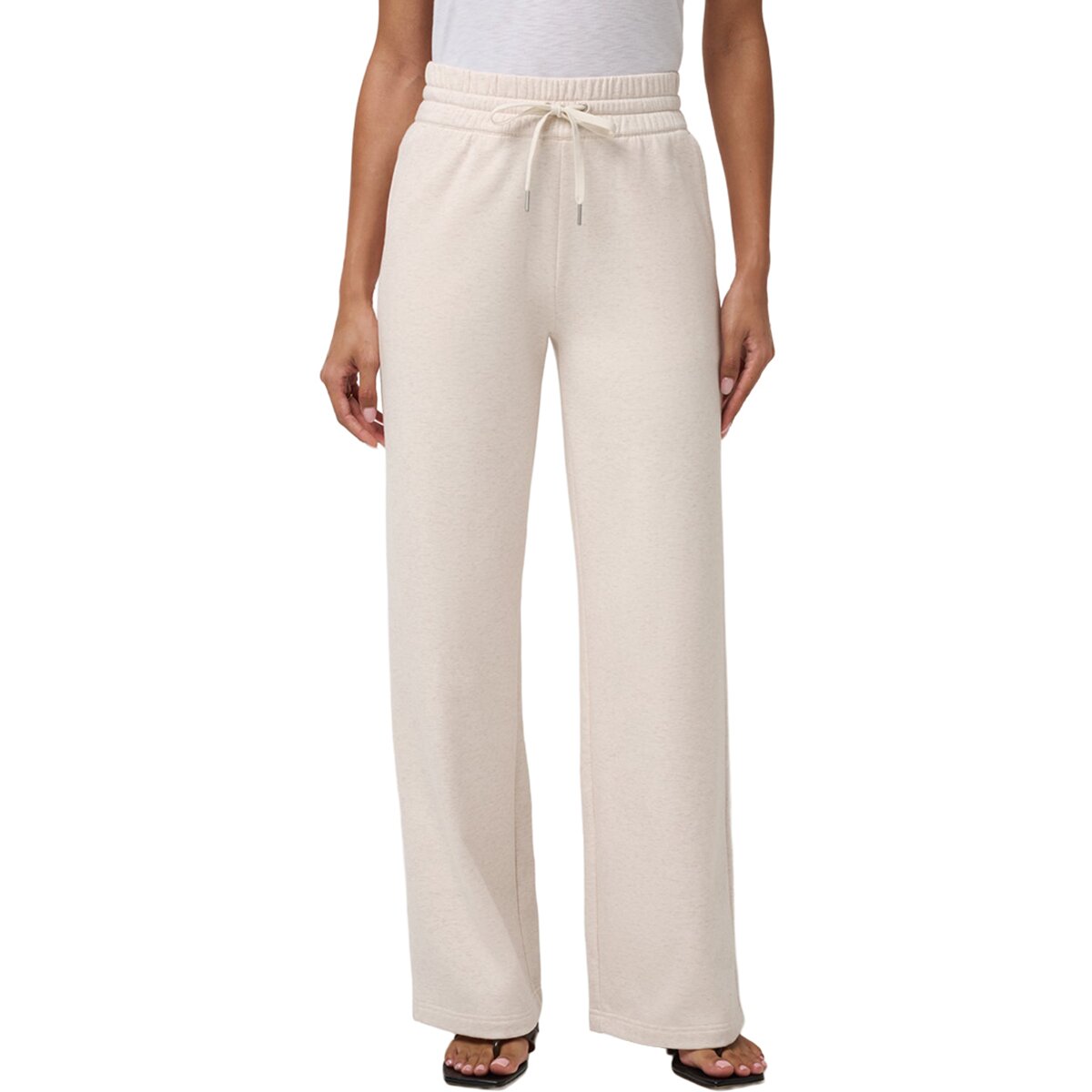Image of TravisMathew Cloud Fleece Wide Leg Pant - Women's Heather Brazilian Sa, XS