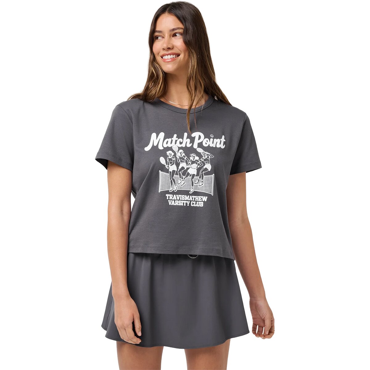 TravisMathew TravisMathew Relaxed Boxy T-Shirt - Women's Blackened Pearl, M