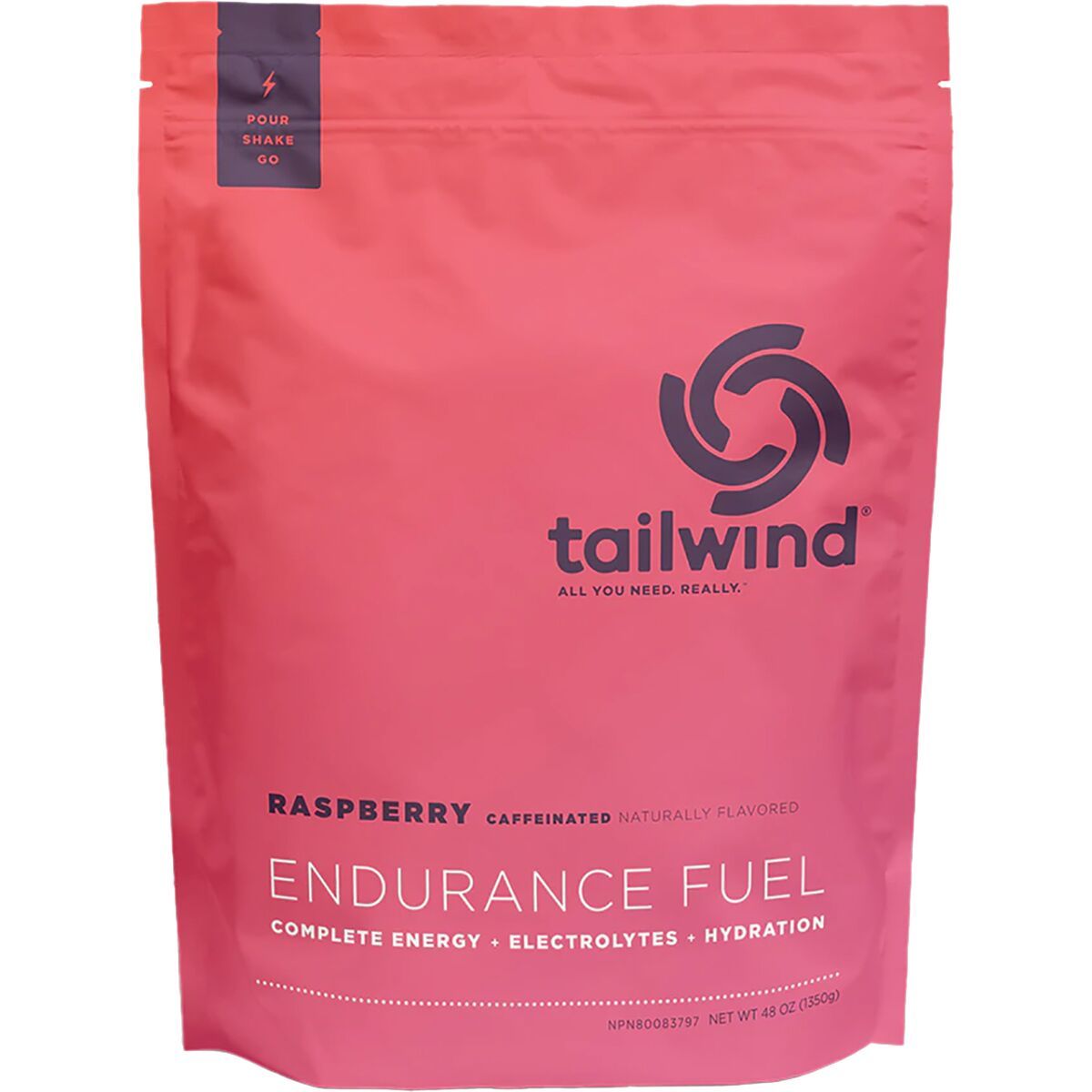 Image of Tailwind Nutrition Caffeinated Endurance Fuel Raspberry Buzz, 50 serving, One Size