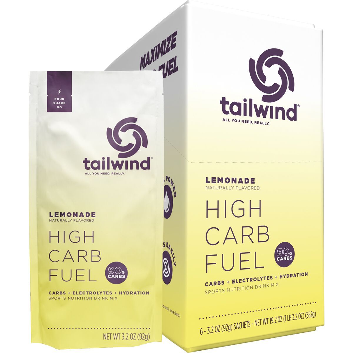Image of Tailwind Nutrition High Carb Fuel Lemonade, 6-Pack Box, One Size