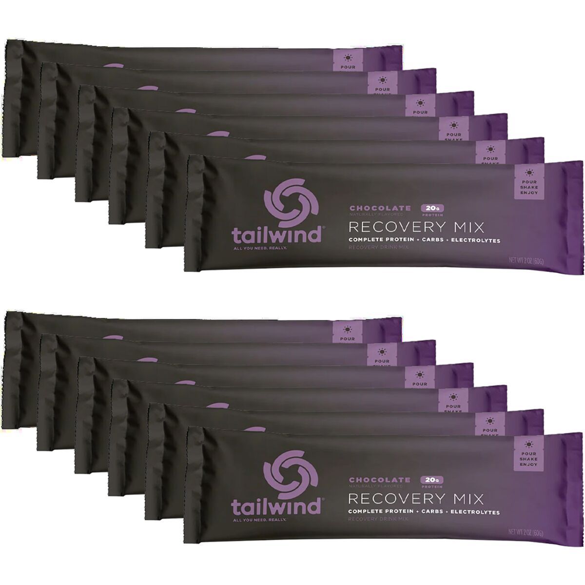 Image of Tailwind Nutrition Recovery Drink Mix Chocolate-12 Pack Box, One Size