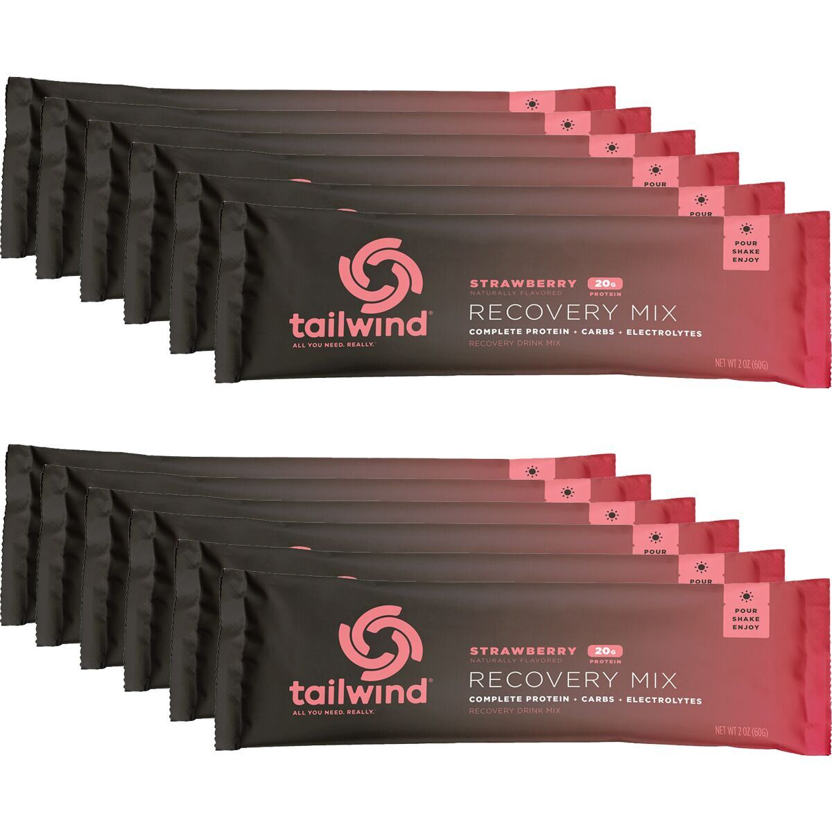 Image of Tailwind Nutrition Recovery Drink Mix Strawberry-12 Pack Box, One Size