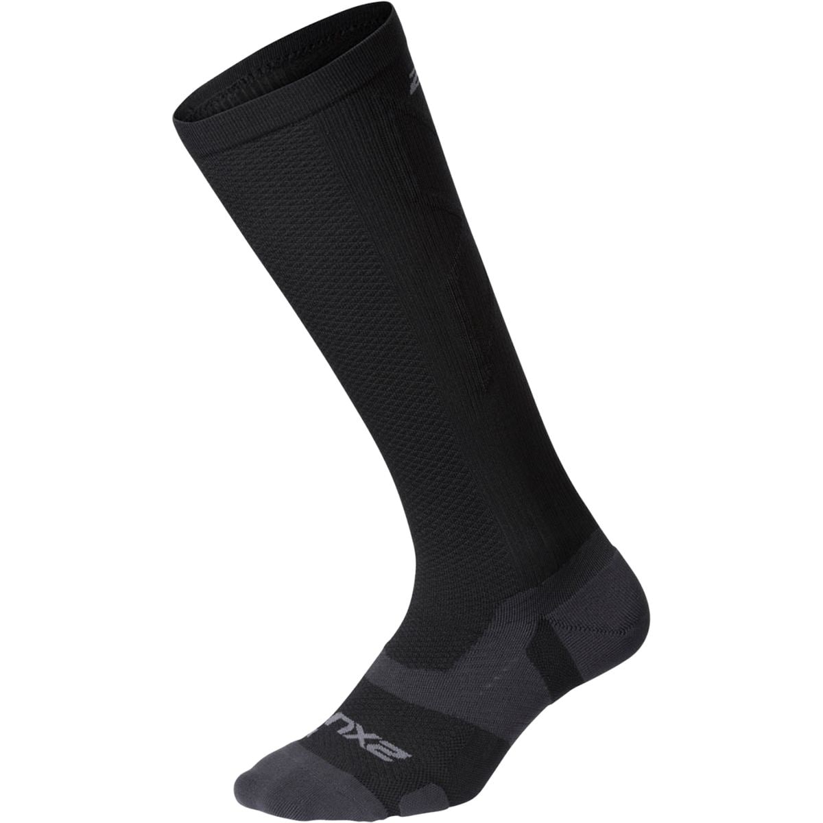 Image of 2XU Vectr Light Cusion Full Length Compression Sock Black/Titanium, M1