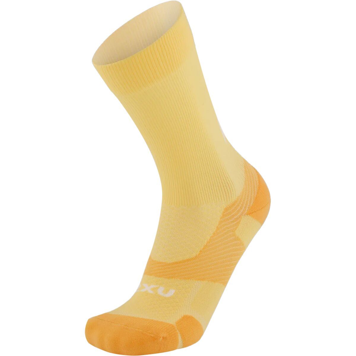 Image of 2XU Vectr Light Cushion Crew Sock Pixel Lemon/White, M