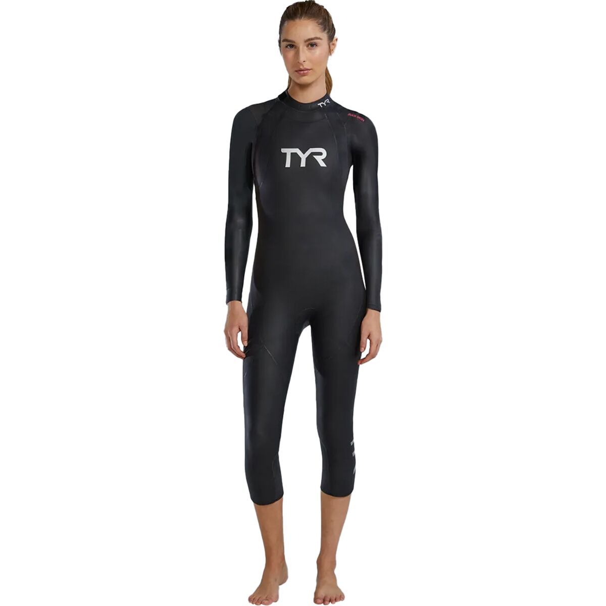 Image of TYR Hurricane CAT1 Wetsuit - Women's Black/Orchid, S
