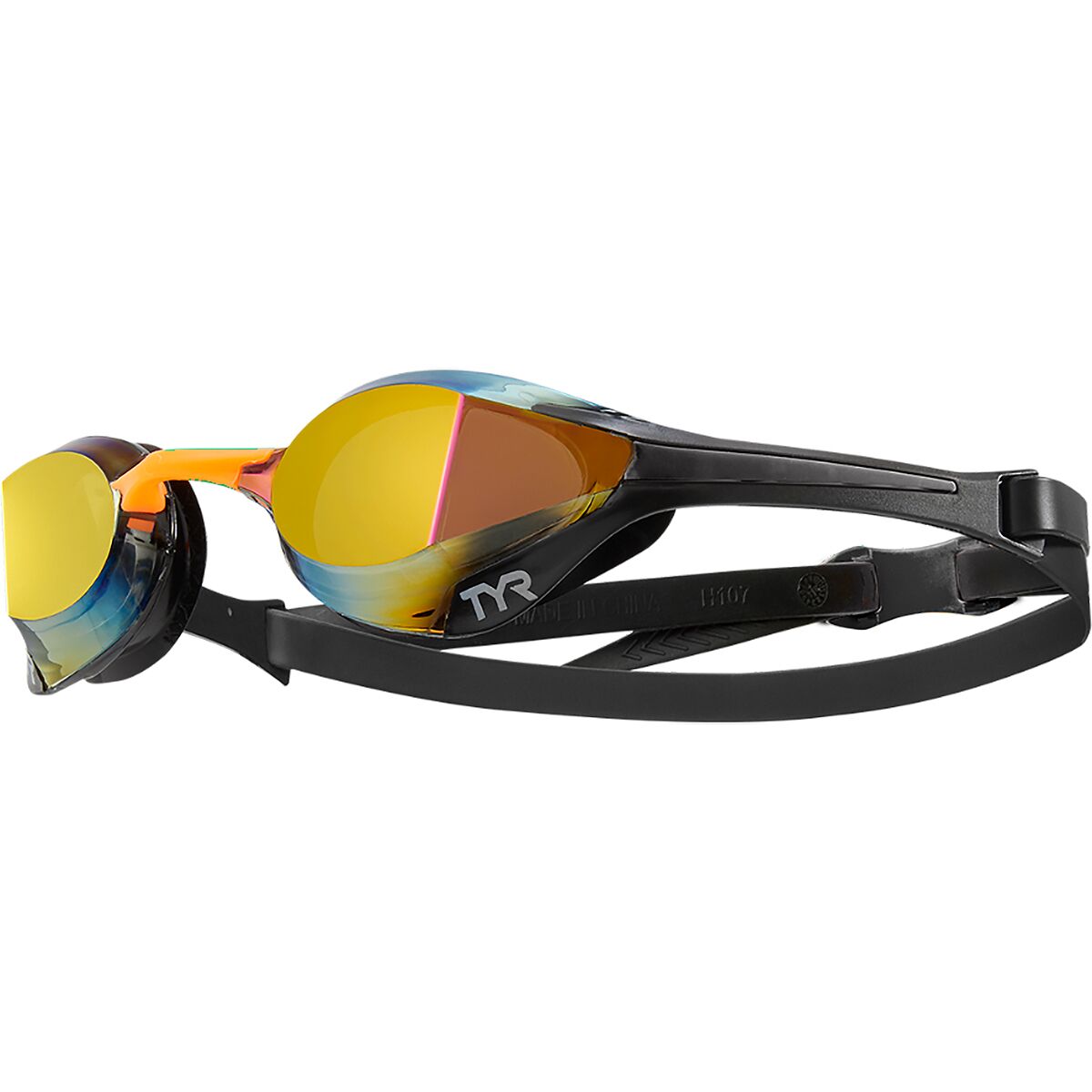 Image of TYR Tracer X Elite Racing Mirrored Goggle Gold/Orange, One Size