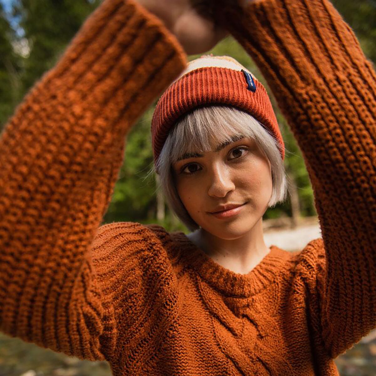 United by Blue Chevron Birdseye Pom Beanie