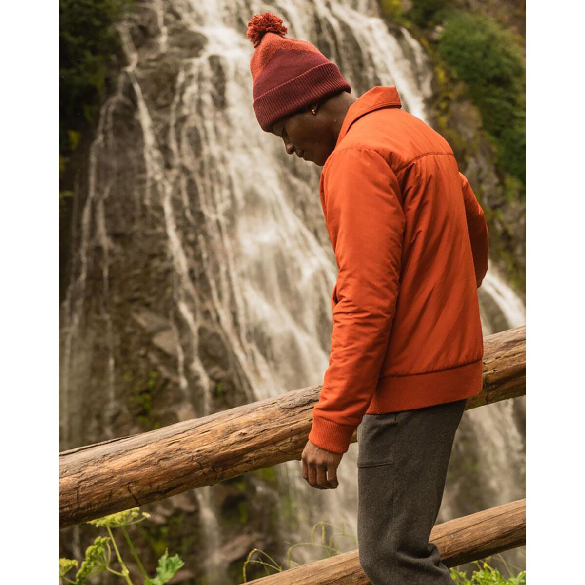 United by Blue Chevron Birdseye Pom Beanie