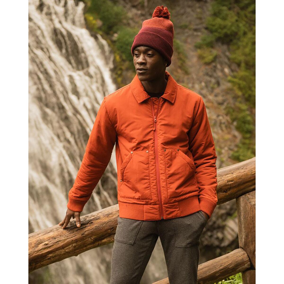 United by Blue Chevron Birdseye Pom Beanie
