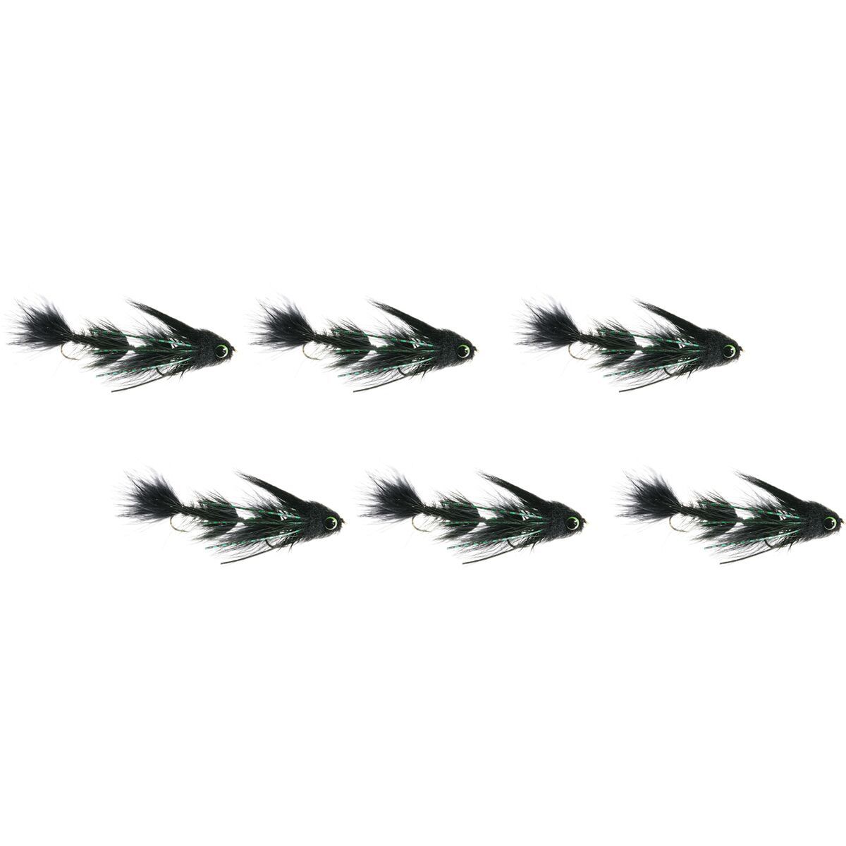 Umpqua Double Gonga 6-Pack Black, 4x4