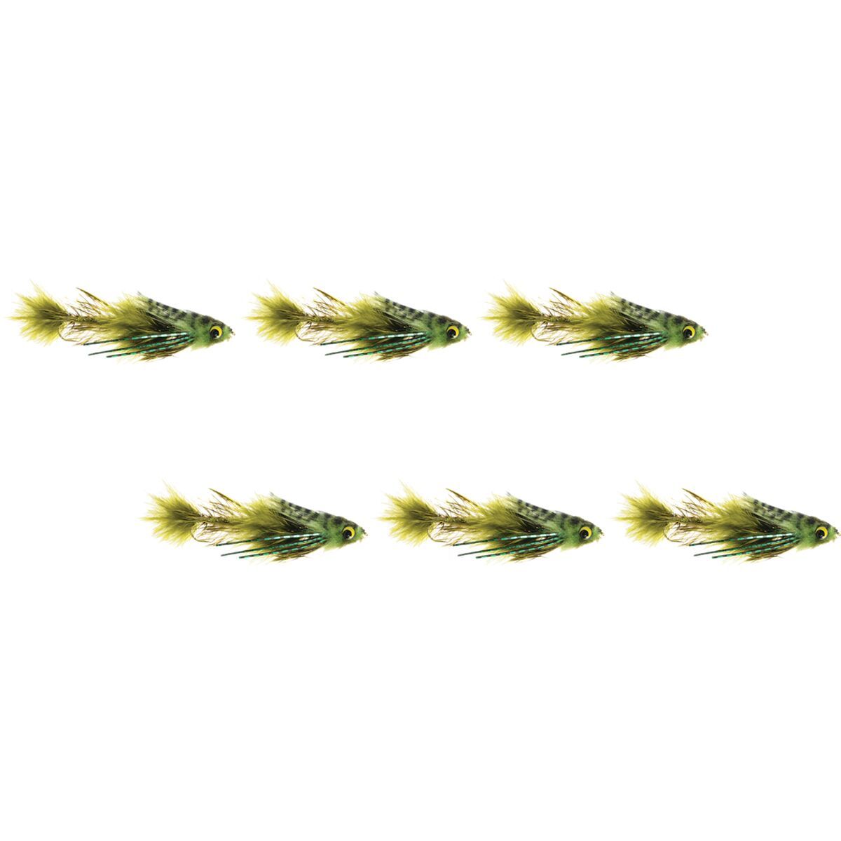 Umpqua Double Gonga 6-Pack Olive, 4x4