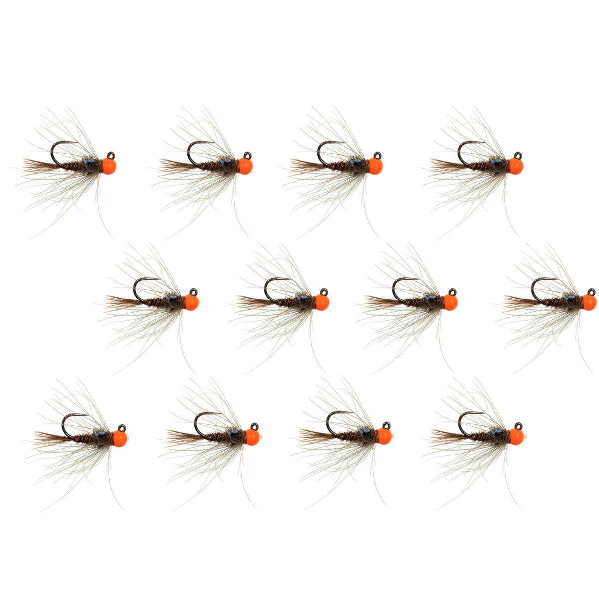 Umpqua Jig Cdc Pheas Tail 12-Pack Hot Orange, 12