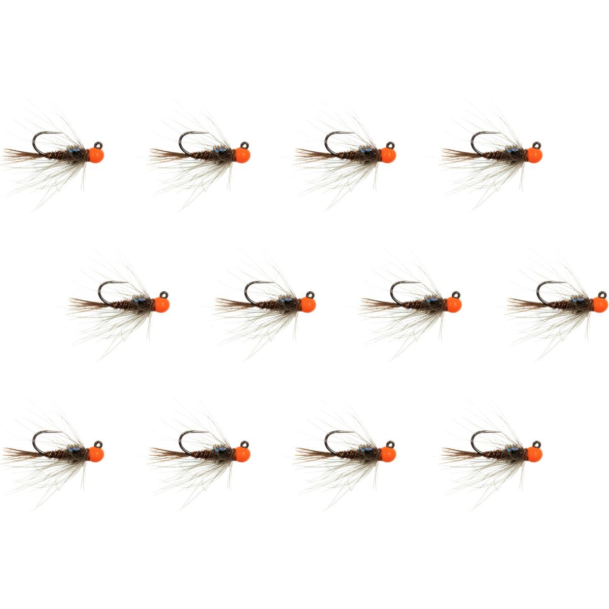 Umpqua Jigged Cdc Pt 12-Pack Hot Orange, 18