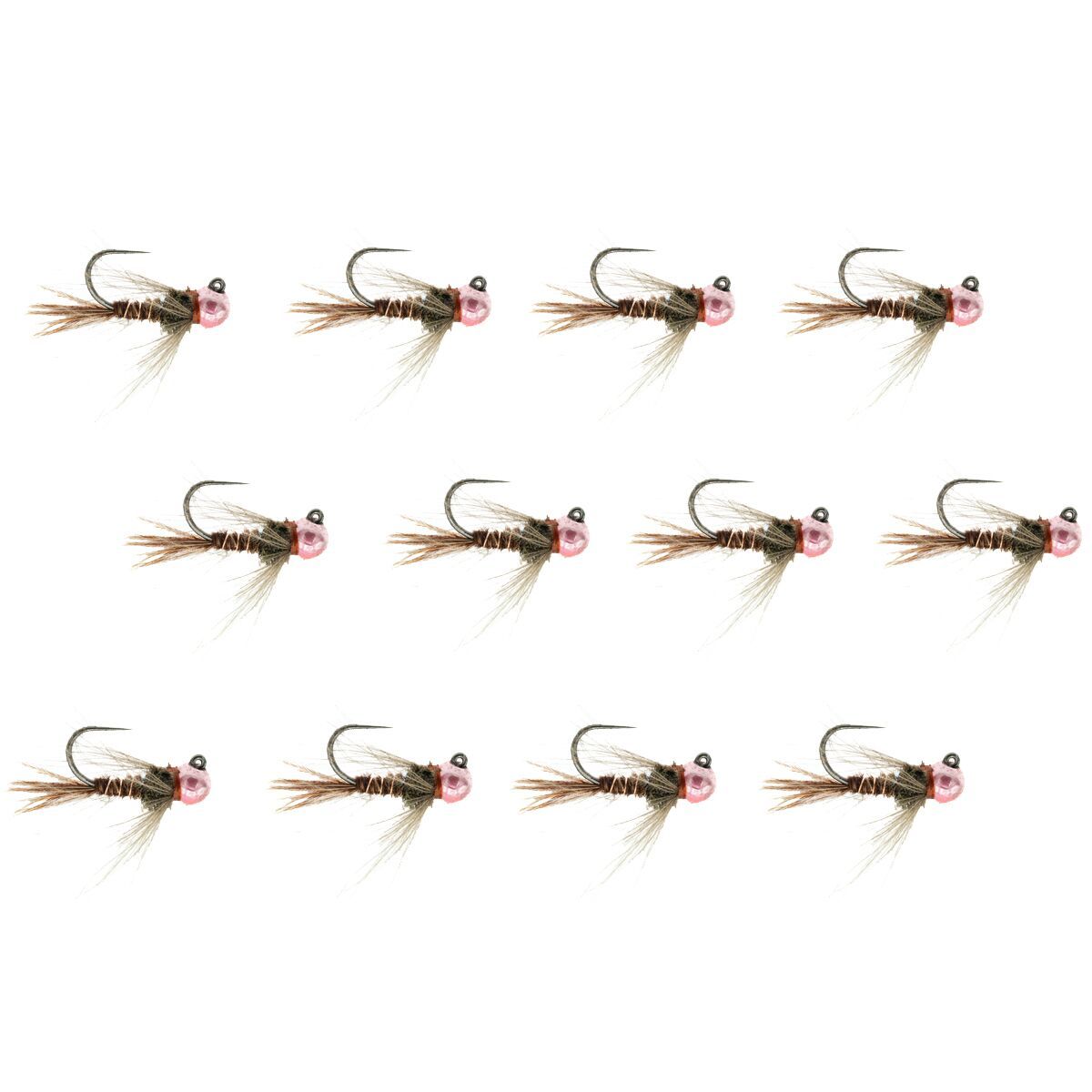 Umpqua Jigged Cdc Pt Tung 12-Pack Natural/Pink, 16