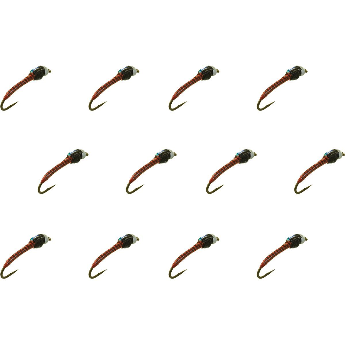 Umpqua Jumbo Juju Chironomid 12-Pack Blood, 14