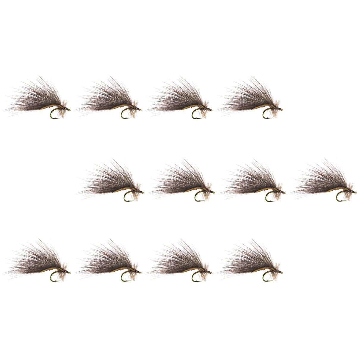 Image of Umpqua Mayer's Mini Leech 12-Pack Brown, 16