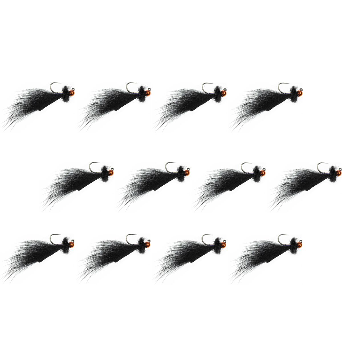 Umpqua Umpqua Mini Leech Jig Radiant 12-Pack Black/Orange, 12