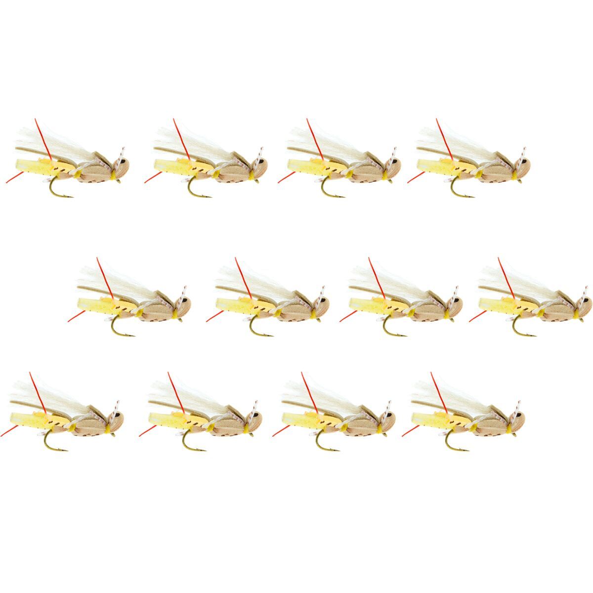 Umpqua Thunder Grass Hopper 12-Pack Goldenrod, 14