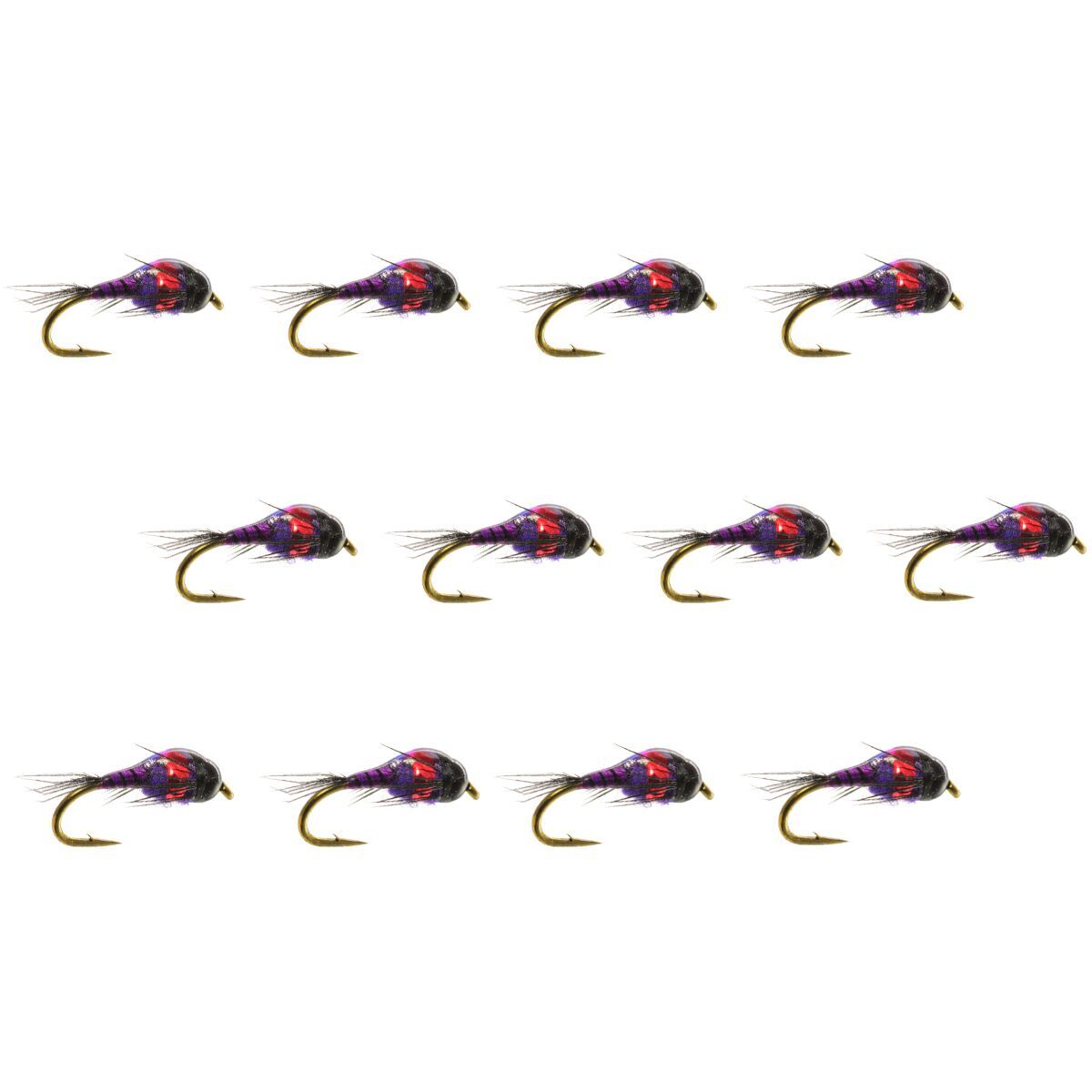 Umpqua Two Bit Hooker 12-Pack Purple, 18