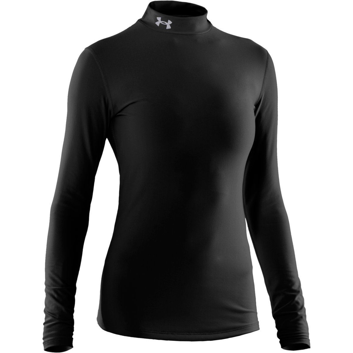 Under Armour Coldgear Compression Mock Neck Shirt - Women's - Run, image size:1200x1200