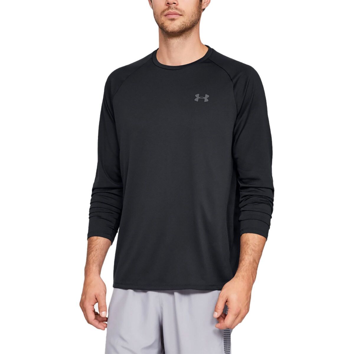 Image of Under Armour Tech 2.0 Long-Sleeve Shirt - Men's Black/Graphite, XXL