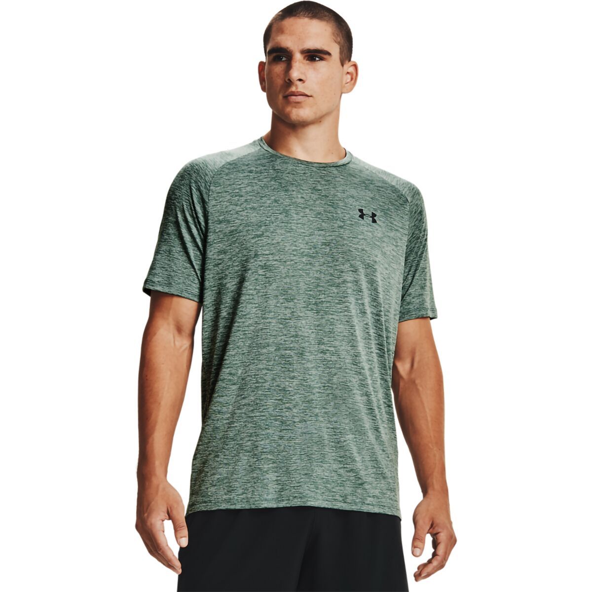 Under Armour Tech 2.0 Short-Sleeve Shirt - Men's Toddy Green/Black, S