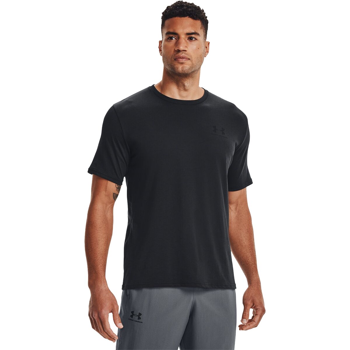 Under Armour Under Armour Sportstyle Left Chest Short-Sleeve Shirt - Men's Black/Black, M