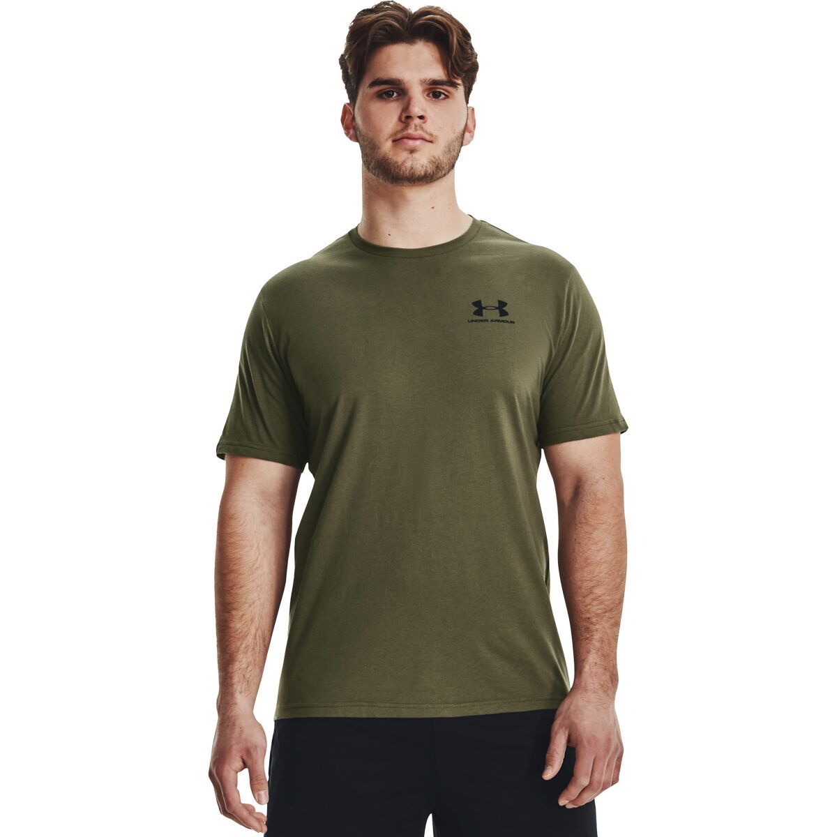 Under Armour Sportstyle Left Chest Short-Sleeve Shirt - Men's Marine OD Green/Black, L