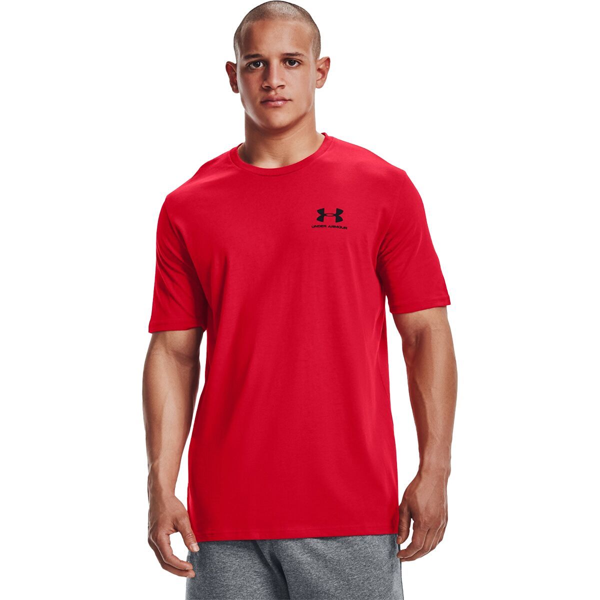 Under Armour Sportstyle Left Chest Short-Sleeve Shirt - Men's Red/Black, 4XL